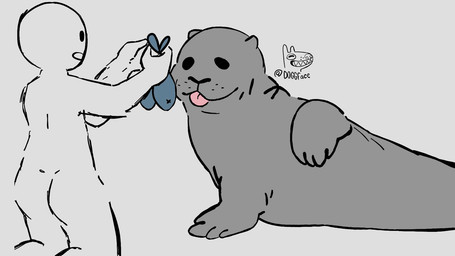 ambiguous_gender black_eyes butt digestion duo ear_flaps feral feral_pred fin grey_body grey_fin human_prey vore doggface aquatic human mammal pinniped 16:9 animated short_playtime sketch sound video watermark widescreen