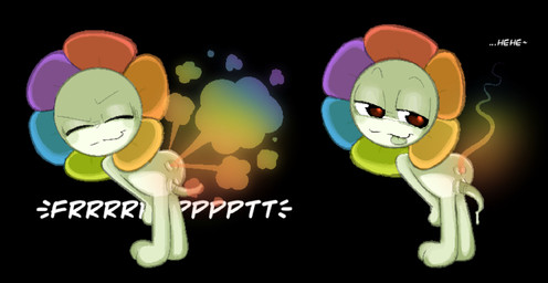 anus erection eyes_closed fart fart_fetish flower genitals giggle male penis plant rainbow_fart_cloud rainbow_petals smile solo sound_effects tapering_penis tongue tongue_out clockstops3am conditional_dnp blushcrunch_studio dandy's_world roblox dandy_(dandy's_world) elemental_creature flora_fauna flower_creature humanoid toon_(dandy's_world) hi_res