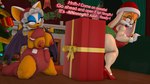 anthro big_breasts bonnet booties box breasts clean_diaper clothed clothing container diaper duo female gift_box handwear headgear headwear mittens wearing_diaper wings bootypatootie sega sonic_the_hedgehog_(series) rouge_the_bat vanilla_the_rabbit bat lagomorph leporid mammal rabbit absurd_res hi_res