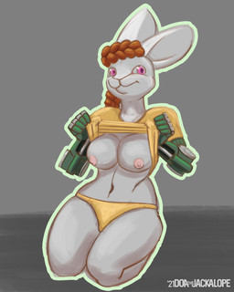 amputee anthro breasts clothed clothing clothing_lift disability female flashing nipples nude panties prosthetic prosthetic_arm prosthetic_limb shirt shirt_lift solo topwear underwear doathejackalope lagomorph leporid mammal rabbit 4:5 hi_res