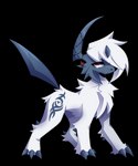 claws female feral fur jewelry necklace red_eyes solo white_body white_fur deviltxn nintendo pokemon styx_(nyxcha) absol generation_3_pokemon pokemon_(species) alpha_channel hi_res