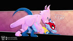 all_fours anthro anthro_penetrated bedroom_eyes blue_body blue_scales claws clothed clothing duo female female_penetrated from_behind_position genitals horn looking_back looking_pleasured male male/female male_penetrating male_penetrating_anthro male_penetrating_female narrowed_eyes on_ground partially_clothed penetration penile penile_penetration penis penis_in_pussy pink_body pink_scales pussy scales seductive sex simple_background smile stylized tail teeth text vaginal vaginal_penetration tatsubold faessi tatsu_(tatsubold) kobold scalie 16:9 2023 3d_(artwork) 3d_animation animated digital_media_(artwork) english_text hi_res loop no_sound short_playtime signature url webm widescreen