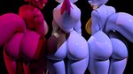 anthro big_butt breasts butt crossgender female group machine mtf_crossgender raised_tail red_body tail white_body geometryboymejia five_nights_at_freddy's five_nights_at_freddy's_world scottgames sister_location foxy_(fnaf) funtime_foxy_(fnaf) lolbit_(fnaf) animatronic canid canine fox mammal robot 16:9 3d_(artwork) 4k absurd_res blender_(artwork) digital_media_(artwork) hi_res wallpaper widescreen