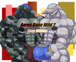 abs accessory aircraft anthro biceps big_bulge blue_clothing blue_speedo blue_swimwear bulge cameo clothing cock_ring duo gold_cock_ring hand_on_bulge jewelry machine male male_focus muscular muscular_anthro muscular_male nipples open_mouth pecs penis_accessory penis_jewelry red_clothing red_eyes red_speedo red_swimwear russian speedo standing_side_by_side swimwear text title_card united_states_of_america vehicle wings yellow_eyes astralgarden070 f-22_raptor lockheed_martin su-57 ivan_tikhomirov_(domizoni) max_turbo_(domizoni) aeromorph living_aircraft living_machine living_vehicle 2025
