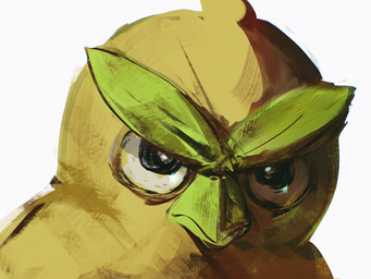 ambiguous_gender beak biped black_eyes eyebrows feral green_beak green_eyebrows leaf leaf_eyebrows painterly serious_face shaded_face simple_background simple_eyes solo white_background yellow_body hyde_(artist) nintendo pokemon pokemon_winds_and_waves browt generation_10_pokemon pokemon_(species) 2026 4:3 absurd_res bust_portrait colored digital_media_(artwork) digital_painting_(artwork) hi_res icon painting_(artwork) portrait reaction_image