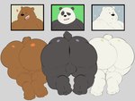 anthro anus backsack balls big_butt black_body black_nose blush bodily_fluids brown_body butt cellphone electronics fur genitals glistening group heart_symbol male male/male overweight overweight_male phone photo rear_view smartphone smile sweat tail take_your_pick teeth through_wall trio white_body white_fur angusart cartoon_network we_bare_bears grizzly_(we_bare_bears) ice_bear_(we_bare_bears) panda_(we_bare_bears) bear brown_bear giant_panda grizzly_bear mammal polar_bear ursine 2022 absurd_res hi_res