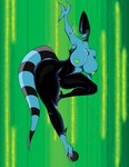 anthro breasts electricity female lightning nipples omnitrix solo lewarfire ben_10 cartoon_network alien kineceleran monster absurd_res hi_res