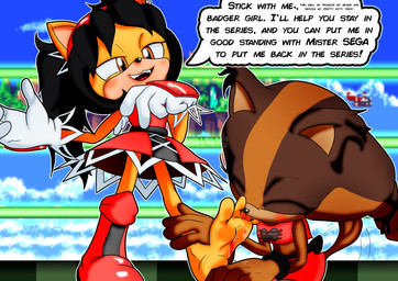 anthro barefoot black_hair clothed clothing dialogue duo feet female foot_fetish foot_in_mouth foot_play foot_suck gloves hair handwear one_boot_on soles speech_bubble sucking text toe_in_mouth toe_suck toes anonbb sega sonic_boom sonic_the_fighters sonic_the_hedgehog_(series) honey_the_cat sticks_the_jungle_badger badger domestic_cat felid feline felis mammal mustelid musteline absurd_res english_text hi_res