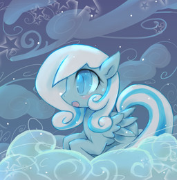 blind blue_eyes blush cloud disability feathered_wings feathers female feral hair klshica multicolored_hair open_mouth outside quadruped sky skyscape snow snowing solo tail two_tone_hair wings kolshica hasbro my_little_pony mythology fan_character snowdrop_(character) equid equine mammal mythological_creature mythological_equine pegasus