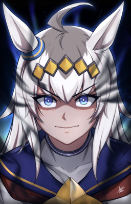 ahoge blue_eyes clothed clothing eyebrows eyelashes female grey_hair hair looking_at_viewer solo airisubaka cygames uma_musume_pretty_derby oguri_cap_(pretty_derby) animal_humanoid equid equid_humanoid equine equine_humanoid horse_humanoid humanoid mammal mammal_humanoid 2025 absurd_res hi_res