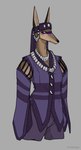 anthro bodypaint clothing face_paint female headgear headwear jewelry necklace purple_clothing solo tall_ears patecko rhyn_(species) absurd_res hi_res tagme