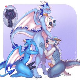 2_penises ankle_tattoo anthro arm_tattoo ball_lick balls big_breasts big_penis blue_body blue_scales blush bodily_fluids breasts cervical_penetration collar collar_only cunnilingus deep_cunnilingus diphallism dripping ear_piercing frill_(anatomy) frill_piercing furgonomic_piercing furgonomics genital_fluids genital_piercing genitals gills group gynomorph gynomorph/herm hand_on_head herm herm/male holding_breast horn horn_jewelry horn_piercing internal intersex intersex/intersex intersex/male jewelry kneeling_oral_position lactating lactating_during_sex leaking_precum leg_tattoo licking long_tongue male married_throuple membrane_(anatomy) membranous_frill membranous_wings multi_genitalia multi_penis nipple_chain nipple_chain_to_collar nipple_piercing nipple_to_collar nipples nude oral ovaries penetration penile penile_penetration penis penis_piercing piercing precum precum_drip prince_albert_piercing purple_eyes saliva scales sex simple_background standing sweat tail tattoo tongue tongue_in_uterus tongue_penetration trio uterus vaginal vaginal_fluids white_body white_scales wings womb_tattoo wrist_tattoo noitro european_mythology mythology altrue elana_(altrue) tahara_(altrue) aquatic aquatic_dragon dragon mythological_creature mythological_scalie scalie western_dragon 1:1 hi_res herm_(lore) incest_(lore) maleherm_(lore) mother_(lore) mother_and_child_(lore) mother_and_son_(lore) parent_(lore) parent_and_child_(lore) parent_and_son_(lore) son_(lore)
