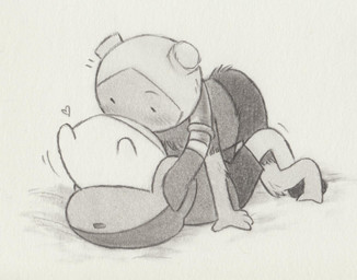 all_fours backpack blush clothed clothing duo hat headgear headwear heart_symbol hug interspecies kiss_on_lips kissing male male/male not_furry plant selfcest shirt square_crossover toony topwear lynxfurr adventure_time cartoon_network fern_(adventure_time) finn_the_human elemental_creature elemental_humanoid flora_fauna human humanoid mammal plant_humanoid graphite_(artwork) hi_res traditional_media_(artwork)