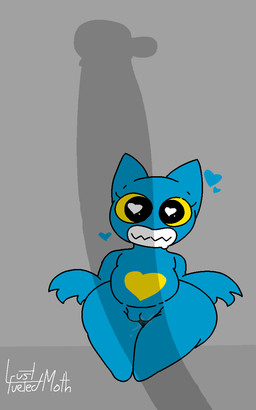 anthro big_penis black_eyes blue_body bodily_fluids erection female genital_fluids genitals heart_symbol huge_penis hyper hyper_genitalia hyper_penis loli looking_at_viewer nude penis penis_shadow smile solo thick_thighs vaginal_fluids vulva wide_hips yellow_sclera young young_anthro young_female lustfueledmoth cartoon_network mao_mao:_heroes_of_pure_heart adorabat bat mammal hi_res
