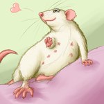 ambiguous_gender bed bedroom_eyes feet feral fur furniture heart_symbol looking_at_viewer lying lying_on_bed multi_nipple narrowed_eyes nipples on_bed pink_nose rat_tail reclining seductive simple_background sketchy solo tail whiskers white_body white_fur badday_(artist) mammal murid murine rat rodent 1:1 digital_media_(artwork) guide_lines