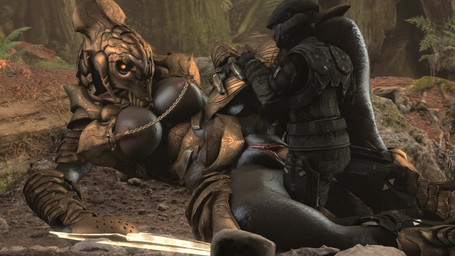 anthro anthro_penetrated big_breasts big_vulva biped bouncing_breasts breasts clothed clothed_sex clothing crossgender dominant dominant_female duo energy_sword energy_weapon erection female female_on_human female_penetrated genitals holding_melee_weapon holding_object holding_sword holding_weapon human_on_anthro human_penetrating human_penetrating_anthro interspecies larger_anthro larger_female larger_penetrated lying male male/female male_on_anthro male_penetrating male_penetrating_female melee_weapon nipples penetration penile penile_penetration penis_in_vagina sex size_difference smaller_human smaller_male sword teratophilia vaginal vaginal_penetration vulva weapon whitecrow halo_(series) microsoft xbox_game_studios arbiter_(halo) alien human mammal sangheili 16:9 3d_(artwork) 3d_animation animated digital_media_(artwork) high_framerate no_sound short_playtime video widescreen