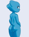 anthro butt looking_back male nude presenting presenting_hindquarters solo young imobi cartoon_network the_amazing_world_of_gumball gumball_watterson domestic_cat felid feline felis mammal absurd_res hi_res