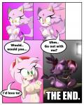 anthro big_eyes blush breasts dialogue duo erect_nipples female female/female fur green_eyes hair kissing navel nipples nude pink_body pink_fur pink_hair purple_body purple_fur text toony yellow_eyes sandunky sega sonic_the_hedgehog_(series) amy_rose blaze_the_cat domestic_cat eulipotyphlan felid feline felis hedgehog mammal 4:5 absurd_res comic english_text hi_res