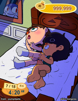 anal anal_penetration anthro backsack balls barefoot bed bedroom being_watched big_penis biped blush bottomless censor_bar clothed clothing duo_focus erection feet furniture genitals green_eyes group gui hair hair_over_eyes hand_on_butt huge_penis human_focus human_on_human human_penetrated human_penetrating human_penetrating_human humanoid_genitalia humanoid_penis ineffective_censorship inside intraspecies looking_at_another looking_pleasured male male/male male_penetrated male_penetrating male_penetrating_male not_furry_focus nude on_bed open_mouth orgasm peeping penetration penis pillow sex short_hair smile text thick_penis vein veiny_penis voyeur window garabatoz animal_crossing nintendo rover_(animal_crossing) villager_(animal_crossing) felid human mammal 2018 censored english_text