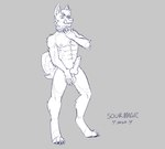 abs anatomically_correct anatomically_correct_genitalia anatomically_correct_penis animal_genitalia anthro balls claws collar collar_only fluffy genitals knot knotted_penis licking licking_lips male muscular muscular_anthro muscular_male nipples nude nude_anthro nude_male pawpads paws pecs penis pose seductive sheath solo tongue tongue_out bittervow comet_(comet_woofer) canid canine canis domestic_dog husky mammal nordic_sled_dog spitz sketch