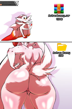age_difference anthro areola big_butt blush body_blush breasts butt curvy_figure female feral fur genitals hair hourglass_figure huge_butt long_ears looking_back nipples nude pink_areola pink_nipples pubes pubes_exposed rear_view seductive simple_background size_difference small_breasts small_waist smile solo tail text thick_thighs voluptuous vulva white_body white_fur wide_hips young young_anthro brennan_d_vries mythology nintendo pokemon animal_humanoid cinderace generation_8_pokemon humanoid lagomorph lagomorph_humanoid leporid leporid_humanoid mammal mammal_humanoid mythological_creature pokemon_(species) rabbit rabbit_humanoid scorbunny 2026 absurd_res digital_media_(artwork) english_text hi_res meme signature