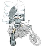 anthro boots clothing eyewear female footwear goggles motorcycle shoes solo vehicle adam_bryce_thomas idw_publishing sega sonic_the_hedgehog_(comics) sonic_the_hedgehog_(idw) sonic_the_hedgehog_(series) lanolin_the_sheep_(sonic) bovid caprine mammal sheep hi_res