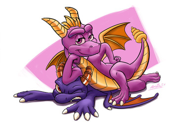angry claws clenched_teeth duo feral horn leg_on_wing lying_on_another male membrane_(anatomy) membranous_wings pinned pinned_to_ground purple_eyes red_eyes smile smiling_at_viewer smirk smirking_at_viewer square_crossover tail teeth wings anton51 activision mythology skylanders skylanders_academy spyro_the_dragon spyro dragon mythological_creature mythological_scalie scalie hi_res