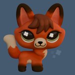 :3 ambiguous_gender countershade_fur countershading dipstick_tail facial_markings feral fur green_eyes head_markings leg_markings markings muzzle_(marking) snout socks_(marking) solo tail tail_markings churasha hasbro littlest_pet_shop lps_807 canid canine fox mammal 1:1 3d_(artwork) digital_media_(artwork) hi_res