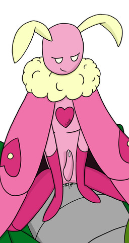 anal anal_penetration antennae_(anatomy) anthro bodily_fluids cum cum_in_ass cum_inside cum_on_penis duo fluffy fur genital_fluids genitals green_body hand_on_chest male male/male male_penetrated male_penetrating male_penetrating_male penetration penis pink_body pink_fur sex smug unknown_artist arthropod beetle insect lepidopteran moth hi_res