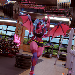 abs anthro areola areola_outline areola_slip athletic athletic_anthro athletic_female athletic_wear back_wings bat_wings big_breasts blue_claws blue_eyes blue_hair blue_nipples bottomwear bra breasts claws clothed clothed_anthro clothed_female clothing command demanding dialogue digitigrade exercise eyebrows eyelashes fangs female flirting flirting_with_viewer fur gym_bottomwear gym_shorts hair inside long_ears looking_at_viewer membrane_(anatomy) membranous_wings multicolored_body multicolored_fur muscular muscular_anthro muscular_arms muscular_female muscular_thighs nails nipples partially_clothed pink_body pink_fur purple_body purple_fur red_body red_fur shorts small_iris smile smiling_at_viewer smirk smirking_at_viewer solo speech_bubble sports_bra spread_wings tail tattoo taunting teasing teasing_viewer teeth teeth_showing text text_on_clothing text_on_topwear thick_thighs tight_clothing toe_claws topwear underwear walking walking_towards_viewer weightlifting weights wing_claws wings womb_tattoo workout xelli blender_cycles fiana_(xelli) bat mammal 1:1 3d_(artwork) blender_(artwork) digital_media_(artwork) hi_res url