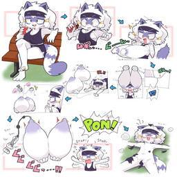 accessory anthro areola attribute_theft bad_end bare_shoulders barefoot bench beverage_can bicycle_pump blush bottomwear bouncing_breasts breast_expansion breast_focus breast_grab breast_growth breast_play breast_reduction breast_squeeze breast_squish breast_sway breasts bullying chasing chest_tuft clothed clothed/nude clothing confusion detachable detachable_breasts detachable_limbs detachable_parts disembodied_breasts disembodied_hand erect_nipples expansion explosion exposed_breasts face_in_breasts feet female female/female flat_chested forced forced_exposure forced_inflation grope growth hair hair_accessory hand_on_breast hanging_breasts headband helpless holding_breast horrified inflated_breasts inflation kneading lying magic nipple_fetish nipple_piercing nipple_pinch nipple_play nipples nude on_back on_bench piercing pinch popping presenting presenting_breasts public public_nudity pump_(sound_effect) reality_shift ring_(jewelry) shirt shocked short_hair shorts sitting sitting_on_bench sloshing_breasts solo squeezing squish stealing stretching tank_top taunting text topwear touching_chest tuft white_hair kuto_tubuyaki lemur mammal primate strepsirrhine absurd_res comic hi_res japanese_text