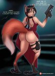 anthro female solo tail text transformation splashtf capcom resident_evil ada_wong canid canine fox human mammal absurd_res english_text hi_res url