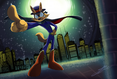 3_fingers anthro belt belt_buckle black_cape black_clothing black_hat black_headwear black_nose blue_clothing blue_suit boots brick brick_floor brick_wall buckle cape city cityscape claws clothed clothed_anthro clothing detailed_background determined domino_mask eyemask eyewear finger_claws fingers flowing_cape footwear full_moon fur gesture green_belt hand_gesture hat headgear headwear insignia male mask moon narrowed_eyes night open_mouth open_smile phantom_thief pointing red_boots red_clothing red_footwear shoes sky smile smirk solo spandex spandex_suit star starry_sky suit tail tight_clothing wall_(structure) yellow_body yellow_fur zrcr777 kaiketsu_zorori zorori canid canine fox mammal 2023 hi_res shaded signature