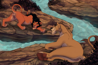 animal_genitalia animal_vulva bedroom_eyes butt duo erection feet feline_genitalia feline_vulva female feral genitals hindpaw licking licking_lips licking_own_lips looking_at_another male male/female narrowed_eyes outside pawpads paws penis presenting presenting_balls presenting_hindquarters presenting_penis quadruped river seductive smile tail tail_tuft tongue tongue_out tuft vulva bessona disney the_lion_king scar_(the_lion_king) zira_(the_lion_king) felid lion mammal pantherine digital_drawing_(artwork) digital_media_(artwork) hi_res