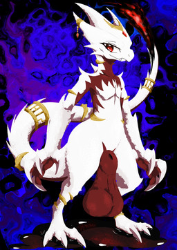 3_toes 4_fingers accessory albino animal_genitalia anklet anthro arm_jewelry balls big_balls bottomwear claws clothing colored_fire eyeliner fangs feet finger_claws fingers fire flaming_tail furgonomics gem genitals horn horn_jewelry huge_balls hyper hyper_balls hyper_genitalia jewelry loincloth makeup male penis pupils red_body red_eyes red_scales ring ring_(jewelry) saggy_balls scales sheath slit_pupils smile solo tail tail_accessory tail_jewelry tail_ring teeth toe_claws toes white_body white_scales wide_hips shadowsoulful nintendo pokemon aghanashi_(shadowsoulful) fan_character charmeleon generation_1_pokemon lizard pokemon_(species) reptile scalie absurd_res cel_shading hi_res lineless shaded