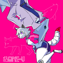 anthro belt blue_body blue_eyes bottomwear clean_lines clothing confident cosplay cybernetics dark_sclera duo female fin grey_hair hair jacket looking_at_viewer machine male mechanical_limbs multiple_angles outline pink_background pose purple_eyes robot_joints shorts simple_background slim tail text topwear upside_down white_body 10ne-v brand_new_animal studio_trigger alexa_(10ne-v) aquatic canid canine carpet_shark cyborg fish fox ginglymostomatid living_machine mammal nurse_shark robot shark 1:1 artist_name flat_colors hi_res high_contrast line_art model_sheet redraw sketch