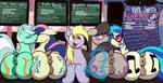 absurd_res anus big_butt blush bodily_fluids bonbon_(mlp) butt derpy_hooves_(mlp) english_text equid equine female female/female feral feral_on_feral french_kissing friendship_is_magic genitals group hasbro hi_res horn kissing lyra_heartstrings_(mlp) magic mammal my_little_pony mythological_creature mythological_equine mythology octavia_(mlp) poneboning pussy sign spread_butt spreading sweat take_your_pick text tongue tongue_out unicorn vinyl_scratch_(mlp)