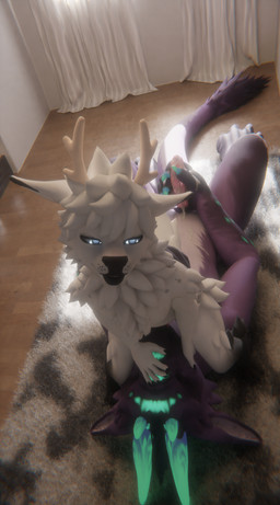 animal_genitalia animal_penis anthro anthro_on_anthro anthro_penetrated anthro_penetrating anthro_penetrating_anthro antlers balls bodily_fluids canine_genitalia canine_penis carpet cum cum_inside cum_on_belly cum_on_body cum_on_penis cum_on_self duo ejaculation erection eyes_closed face_fucking fellatio fur genital_fluids genitals hair horn inside irrumatio knot lying male male/male male_penetrated male_penetrating male_penetrating_male masturbation nude on_back open_mouth oral oral_penetration penetration penile penile_masturbation penis penis_in_mouth sex simple_background size_difference smile tail tongue hjortar mythology tappa_(hjortar) deer dragon hybrid mammal moonfang mythological_creature mythological_scalie scalie waggan 3d_(artwork) absurd_res digital_media_(artwork) hi_res huge_filesize