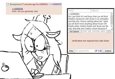 angry anthro antlers chair clothed clothing computer electronics female furniture hair horn laptop nude solo typing unknown_artist 4chan deltarune undertale_(series) noelle_holiday deer mammal