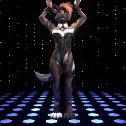 anthro brown_body brown_fur brown_hair close-up clothed clothing dancing dipstick_tail female flashing_light front_view fur hair lights markings mottled music raised_arms rear_view short_hair skimpy solo standing synced_to_music tail tail_markings tail_motion tailwag white_tail_tip arhoangel epilepsy_warning madash mmdrawstuff blender_cycles caramelldansen caramell echo_(madash) african_wild_dog canid canine mammal 1:1 3d_(artwork) 3d_animation animated digital_media_(artwork) meme short_playtime sound webm