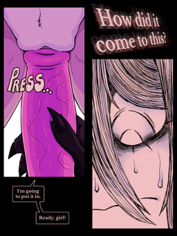 animal_genitalia animal_penis anthro canine_genitalia canine_penis dialogue duo female fur genitals hair homeless male male/female penis prodding text vulva ponporio homeless_dog the_suit_(ponporio) canid canine canis mammal 3:4 absurd_res comic english_text hi_res