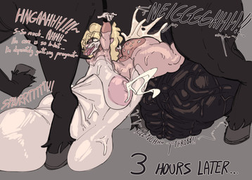 abdominal_bulge animal_genitalia animal_penis anthro anthro_on_feral anthro_penetrated areola balls belly_riding bestiality bestiality_impregnation big_areola big_balls big_breasts big_butt big_nipples big_penis blonde_hair bodily_fluids bound bound_together breasts butt churning_balls cum cum_inflation cum_inside duo equine_genitalia equine_penis erection excessive_cum excessive_genital_fluids female female_on_feral female_penetrated feral feral_penetrating feral_penetrating_anthro flared_penis fur genital_fluids genital_raphe genitals groan hair hanging_breasts hooves huge_areola huge_balls huge_breasts huge_butt huge_nipples huge_penetration huge_penis hyper hyper_balls hyper_breasts hyper_genitalia hyper_nipples hyper_penetration hyper_penis impregnation inflation lactating lactating_during_sex leaking_cum male male/female male_penetrating male_penetrating_female moan multicolored_body multicolored_fur nipples onomatopoeia penetration penis prolonged_penetration raphe_(anatomy) restrained restraints retracted_balls ridiculous_fit scrotal_raphe scrotum_flap sex simple_background size_difference sloshing_balls sound_effects speech_bubble sweat sweaty_balls sweaty_genitalia text thick_thighs throbbing throbbing_balls tongue tongue_out vaginal vaginal_penetration vein veiny_balls oxart butterscotch_(void_dew) deer equid equine mammal absurd_res hi_res