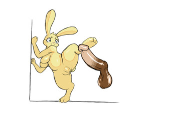 anthro balls big_balls big_penis breasts disembodied_penis duo erection female female_focus fur genitals humanoid_genitalia humanoid_penis imminent_sex male male/female nude penis solo_focus vulva rabbotartguy hare lagomorph leporid mammal rabbit 4:3 hi_res