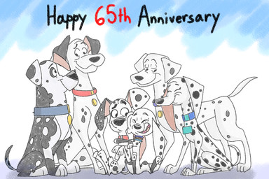 anniversary black_body black_ears black_fur black_spots blue_collar blue_jewelry blue_necklace collar female feral floppy_ears freckled_face freckles fur group heterochromatic_ears hug jewelry leg_markings male markings multicolored_body multicolored_fur necklace pawpads pink_inner_ear red_collar socks_(marking) spots two_tone_body two_tone_fur white_body white_fur white_spots danukistudio 101_dalmatian_street 101_dalmatians disney delilah_(101_dalmatians) dolly_(101_dalmatians) doug_(101_dalmatians) dylan_(101_dalmatians) perdita pongo canid canine canis dalmatian domestic_dog mammal 3:2 crossover hi_res