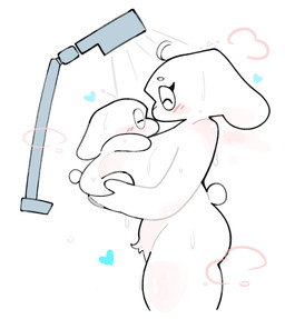 anthro big_breasts blush blush_lines breast_play breasts butt circle_eyebrows crotch_tuft duo eyebrows eyes_closed female female_anthro fur heart_symbol holding_partner larger_female male male/female male_anthro nude nude_anthro nude_female nude_male perpendicular_titfuck round_tail sex shower shower_head shower_sex side_view simple_background size_difference smaller_male steam tail thick_thighs titfuck tuft water wet wet_body wet_fur white_background white_body white_ears white_eyebrows white_fur white_tail ssslommm2 lagomorph leporid mammal rabbit 2026 digital_drawing_(artwork) digital_media_(artwork) hi_res