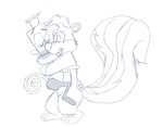 adult_on_young age_difference anthro blush clothed clothing duo eyes_closed french_kissing hat headgear headwear kissing male male/male tail young igotdragons camp_lazlo cartoon_network looney_tunes warner_brothers lazlo_(camp_lazlo) pepe_le_pew haplorhine mammal mephitid monkey primate skunk