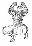 back_focus butt female muscular muscular_female muscular_humanoid not_furry solo ebonyxh1_(artist) digital_extremes tencent warframe hildryn_(warframe) alien humanoid tenno absurd_res hi_res monochrome