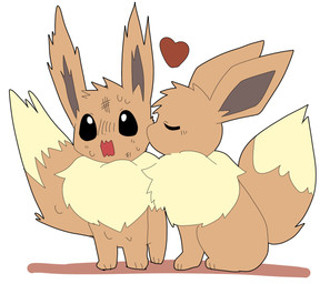 ambiguous/ambiguous ambiguous_gender brown_body brown_fur digitigrade duo feral fur heart_symbol kiss_on_cheek kissing open_mouth paws quadruped ruff simple_background tail tan_body tan_fur white_background okazu nintendo pokemon eevee generation_1_pokemon pokemon_(species) 2025 absurd_res digital_drawing_(artwork) digital_media_(artwork) flat_colors full-length_portrait hi_res portrait