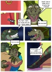2011 2013 abs anthro comic dialogue dinner_date_by_rex_equinox dragon english_text hi_res lizard male male/male mythological_creature mythological_scalie mythology reptile rex_equinox scalie tail text transformation