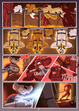 abs anal anal_fluids anal_penetration ankles_tied anthro anus attack balls bodily_fluids bottomwear bound buckteeth cape character_prepared_as_food clothing crotch_attack ear_piercing ear_ring erection eye_patch eyewear face_punch feet fingers fire flaccid footwear forced foreskin fur genital_fluids genital_piercing genital_torture genitals group hair half-closed_eyes hands_tied harness holding_melee_weapon holding_object holding_weapon humanoid_feet humanoid_genitalia humanoid_penis kick kicking_balls laser laser_gun lying male male_penetrated male_raped melee_weapon muscular muscular_anthro muscular_male narrowed_eyes nipple_piercing nipples nude object_in_ass object_in_mouth on_back onomatopoeia open_mouth oral oral_penetration page_number pain pants pecs penetration penis piercing plantigrade punch ranged_weapon rape ring_piercing running saliva scrotum_piercing sex shoes soles sound_effects stake sweat sweatdrop tail teeth text tight_foreskin toes tribal unconscious weapon dgemporium biker_mice_from_mars modo_(bmfm) rimfire_(bmfm) throttle_(bmfm) vinnie_(bmfm) mammal mouse murid murine rodent absurd_res comic digital_media_(artwork) hi_res